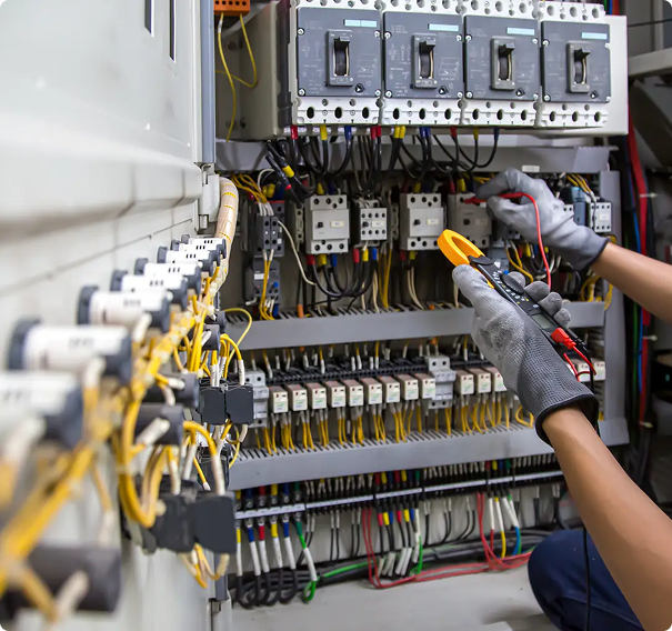 Khazma technician working on electrical systems